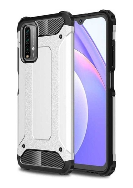 Xiaomi Redmi 9t Uyumlu Kılıf Crash Silikon Kapak, Gri