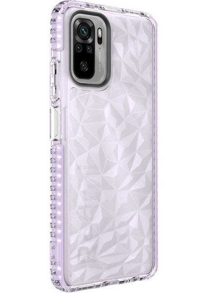 Xiaomi Redmi Note 10S Uyumlu Kılıf Buzz Kapak, Mor
