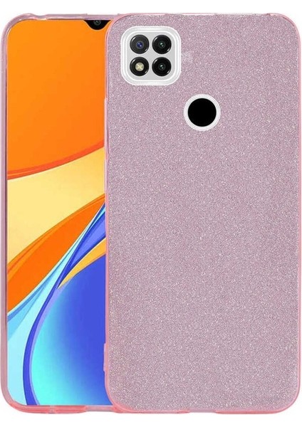 Xiaomi Redmi 9c Uyumlu Kılıf Shining Silikon, Pembe