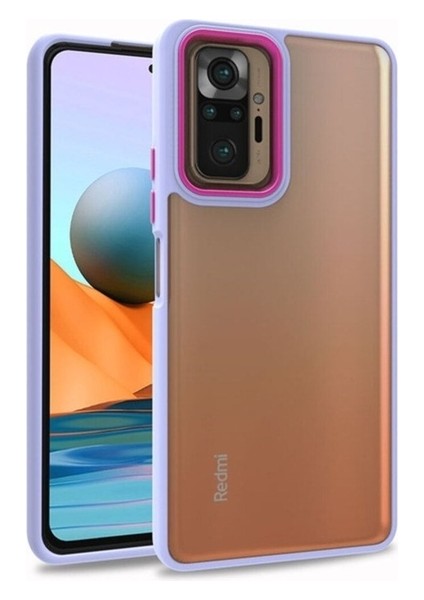 Xiaomi Redmi Note 10 Pro Uyumlu Kılıf Flora Kapak, Lila