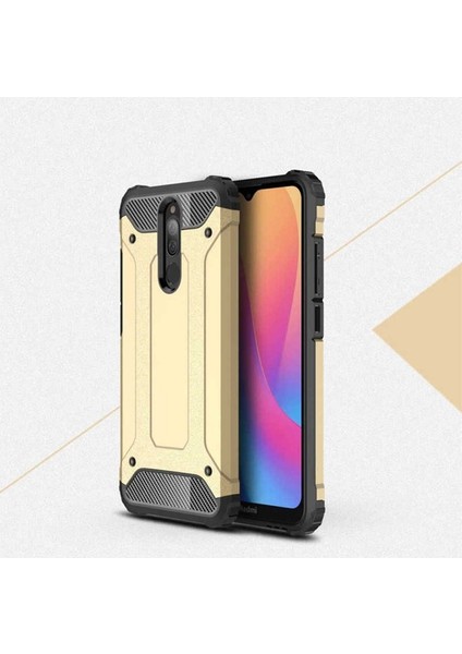 Xiaomi Redmi 8 Uyumlu Kılıf Crash Silikon Kapak, Gold