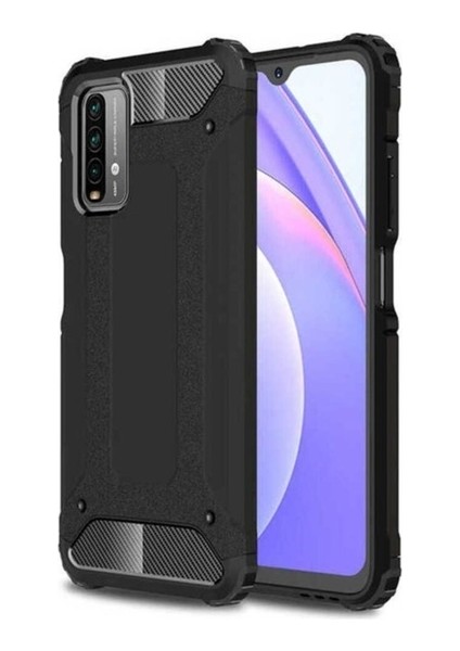 Xiaomi Redmi 9t Uyumlu Kılıf Crash Silikon Kapak, Siyah
