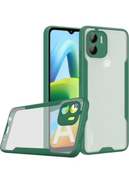 Xiaomi Redmi A1 Uyumlu Kılıf Parfe Kapak, Koyu Yeşil