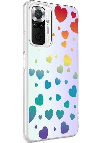 Xiaomi Redmi Note 10 Pro Uyumlu Kılıf M-Blue Desenli Kapak, Heart No3