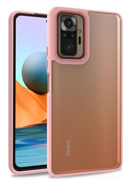 Xiaomi Redmi Note 10 Pro Uyumlu Kılıf Flora Kapak, Rose Gold