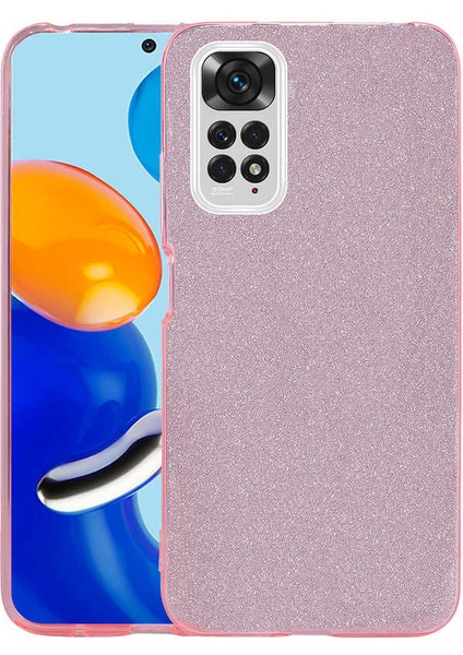 Xiaomi Redmi Note 11S Global Uyumlu Kılıf Shining Silikon, Pembe