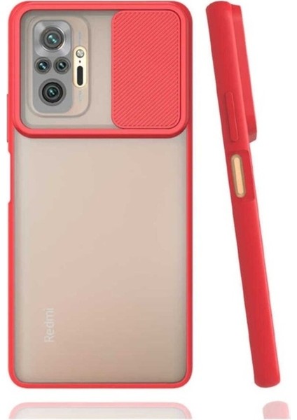 Xiaomi Redmi Note 10 Pro Uyumlu Kılıf Lensi Kapak, Kırmızı
