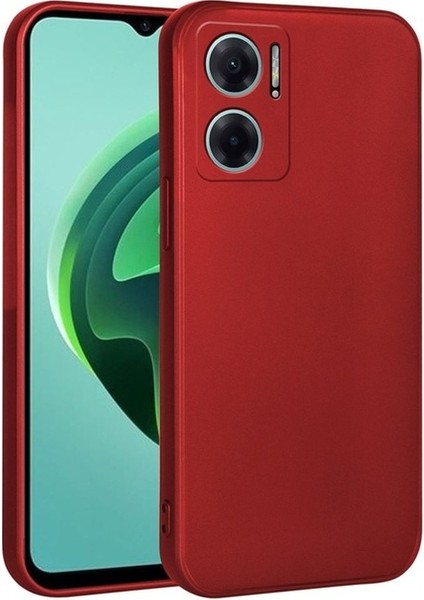 Xiaomi Redmi Note 11E Uyumlu Kılıf Biye Silikon, Kırmızı