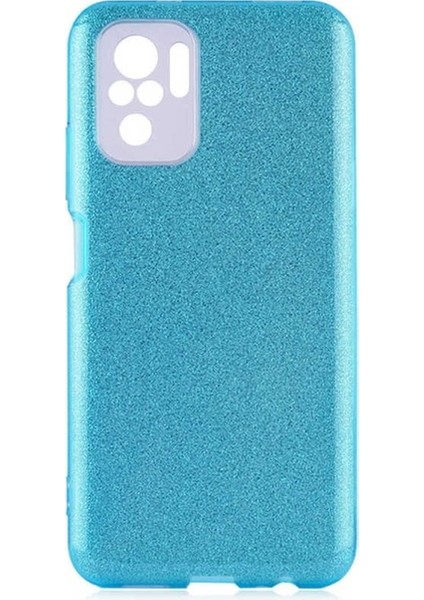 Xiaomi Redmi Note 10S Uyumlu Kılıf Shining Silikon, Mavi