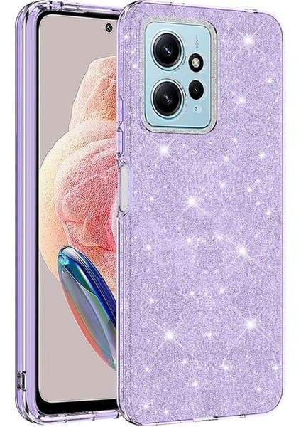 Xiaomi Redmi Note 12 4g Uyumlu Kılıf Shining Silikon, Mor