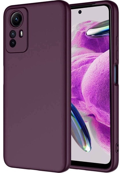 Xiaomi Redmi Note 12S Uyumlu Kılıf Mara Lansman Kapak, Koyu Mor