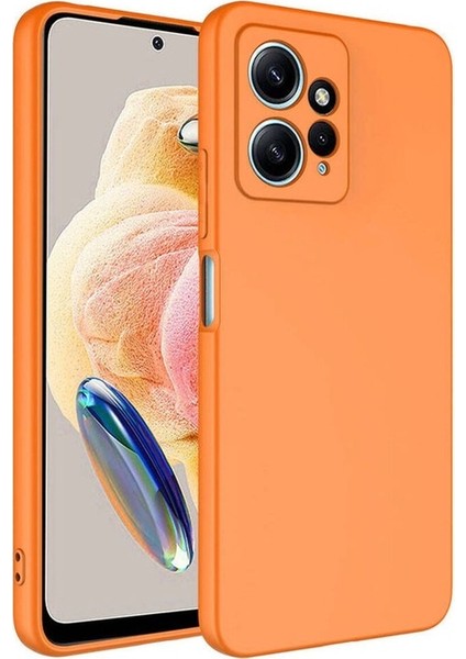 Xiaomi Redmi Note 12 4g Uyumlu Kılıf Mara Lansman Kapak, Turuncu