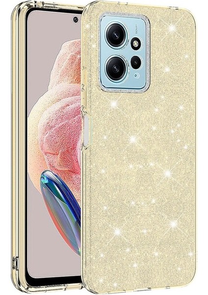 Xiaomi Redmi Note 12 4g Uyumlu Kılıf Shining Silikon, Gold