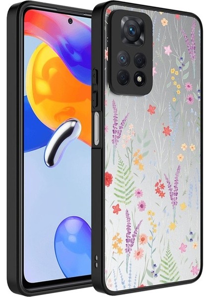 Xiaomi Redmi Note 12 Pro 4g Uyumlu Kılıf Aynalı Desenli Kamera Korumalı Parlak Mirror Kapak, Dallar