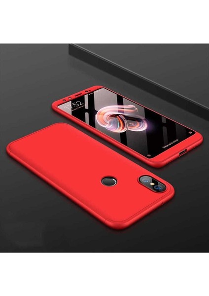 Xiaomi Redmi Note 5 Pro Uyumlu Kılıf Ays Kapak, Kırmızı