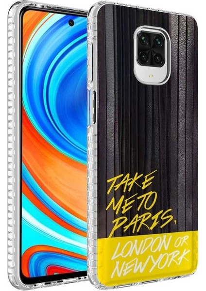 Xiaomi Redmi Note 9 Pro Uyumlu Kılıf Airbag Kenarlı Renkli Desenli Silikon Elegans Kapak, No3