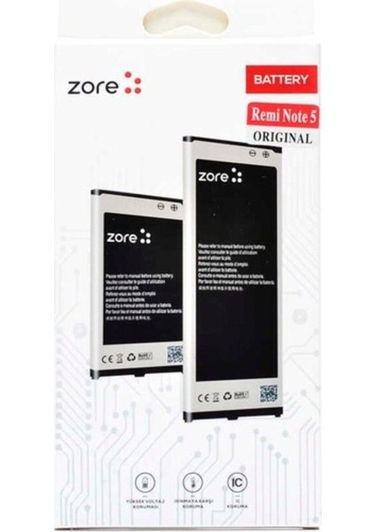 Xiaomi Redmi Note 5 Uyumlu Zore Tam Orjinal Batarya