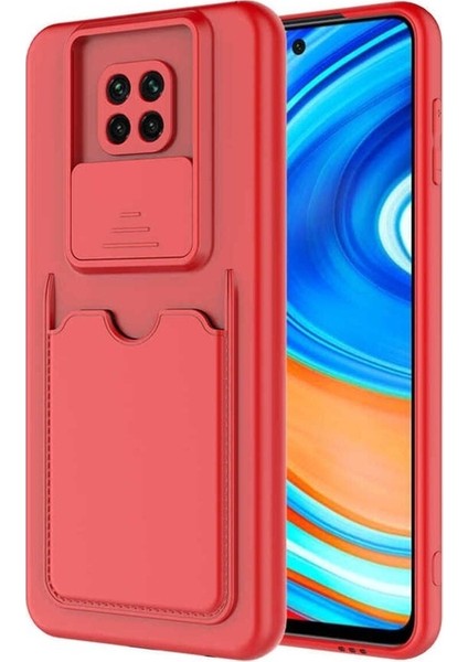 Xiaomi Redmi Note 9 Pro Uyumlu Kılıf Kartix Kapak, Kırmızı