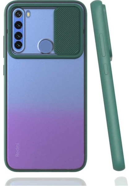 Xiaomi Redmi Note 8 Uyumlu Kılıf Lensi Kapak, Koyu Yeşil