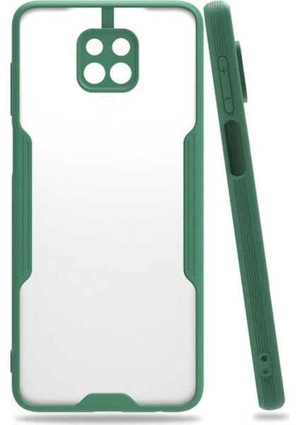 Xiaomi Redmi Note 9 Pro Uyumlu Kılıf Parfe Kapak, Koyu Yeşil
