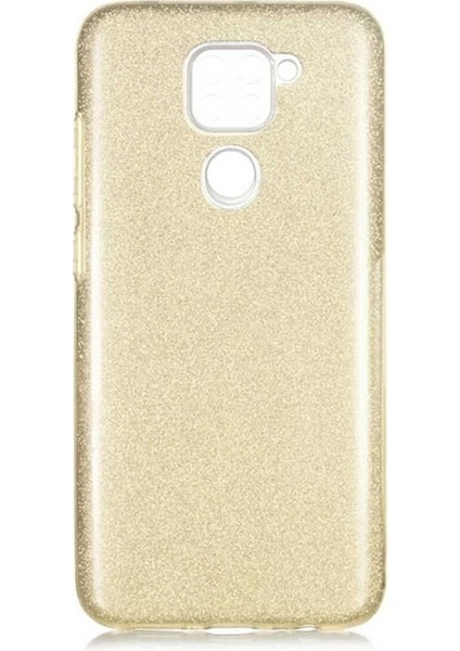 Xiaomi Redmi Note 9 Uyumlu Kılıf Shining Silikon, Gold