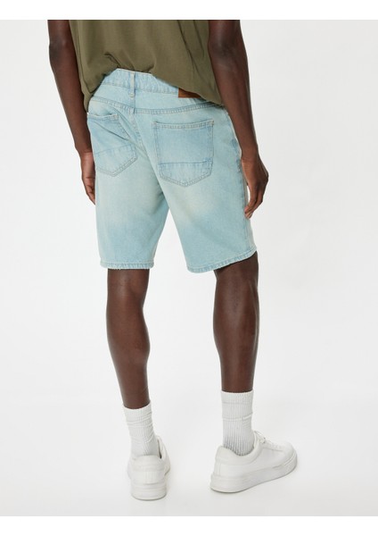 Oversize Kot Şort Bermuda Yırtık Pamuklu fırsatları