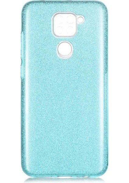 Xiaomi Redmi Note 9 Uyumlu Kılıf Shining Silikon, Mavi