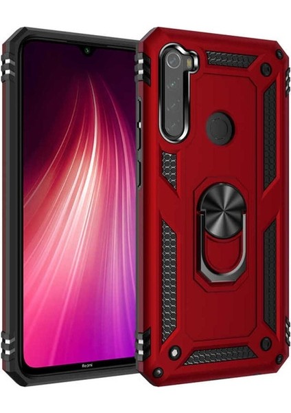 Xiaomi Redmi Note 8 Uyumlu Kılıf Vega Kapak, Kırmızı