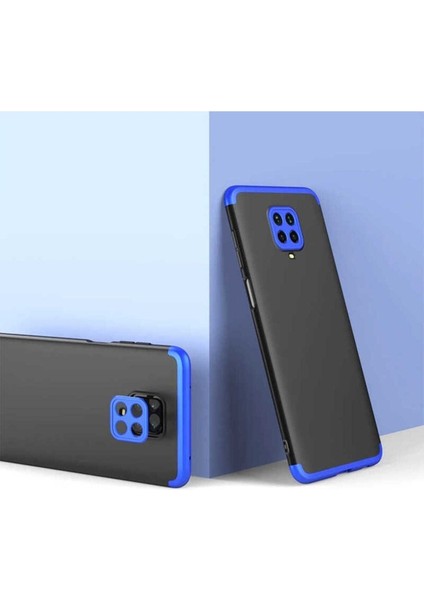 Xiaomi Redmi Note 9 Pro Uyumlu Kılıf Ays Kapak, Siyah-Mavi