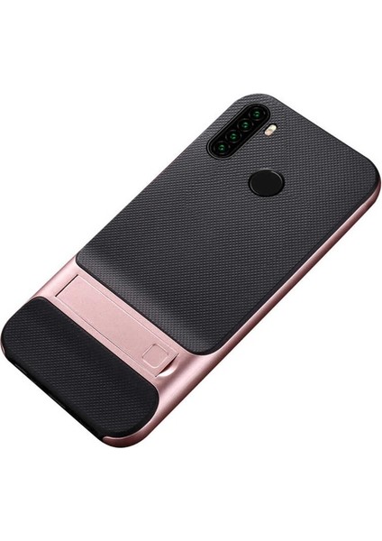 Xiaomi Redmi Note 8 Uyumlu Kılıf Standlı Verus Kapak, Rose Gold