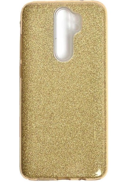 Xiaomi Redmi Note 8 Pro Uyumlu Kılıf Shining Silikon, Gold