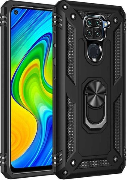 Xiaomi Redmi Note 9 Uyumlu Kılıf Vega Kapak, Siyah