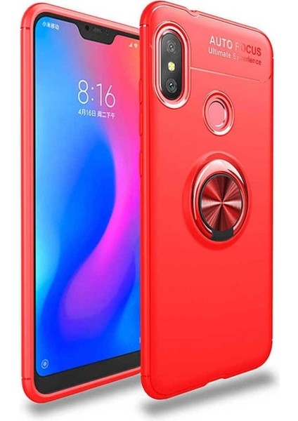 Xiaomi Redmi Note 6 Pro Uyumlu Kılıf Ravel Silikon Kapak, Kırmızı