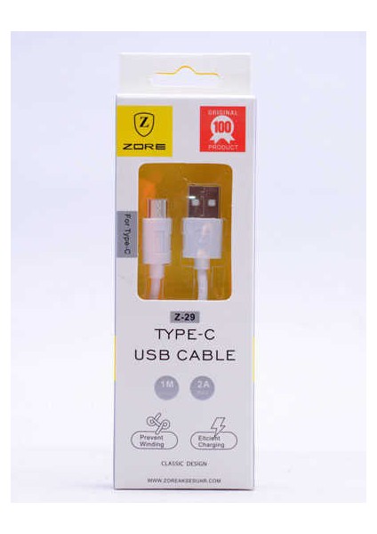 Pres Type-C USB Kablo Z-29