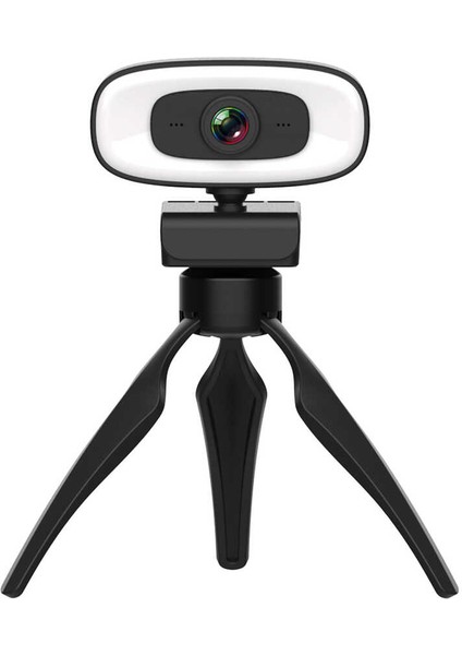 Pc-10 2k Hd Görüntü Kaliteli Mikrofonlu Işıklı Tak Çalıştır Webcam