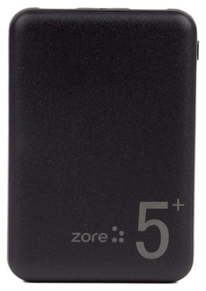 ZR-PW04 LED Işıklı Taşınabilir Powerbank 5000 Mah, Siyah