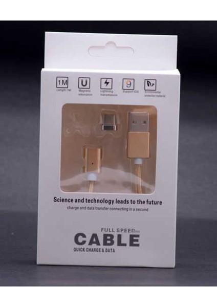 Type-C Mıknatıslı USB Kablo, Gold fırsatları