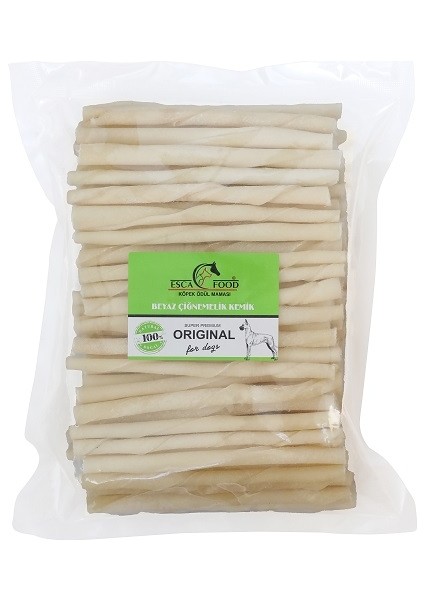 Beyaz Burgu Kemik 12 cm - 100'LÜ 500 gr