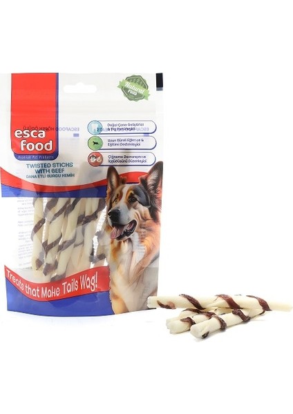 Dana Etli Burgu Kemik 12 cm 10'lu