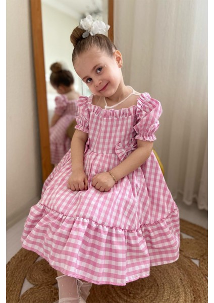 Kız Çocuk Şık Pembe Elbise modelleri