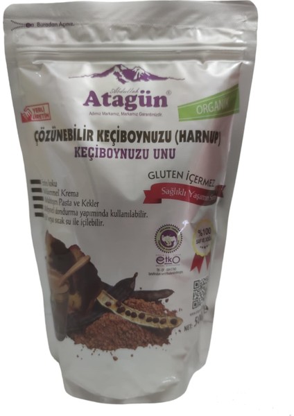 Organik Keçiboynuzu Unu 500 gr