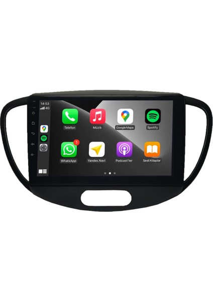Hyundai I10 Android Carplay Multimedya 2008-2012 4gb Ram + 32GB Hafıza + 4 Çekirdek