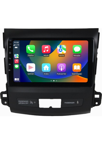 Mitsubishi Outlander Android Carplay Multimedya 2008-2012 6gb Ram + 128GB Hafıza + 4 Çekirdek