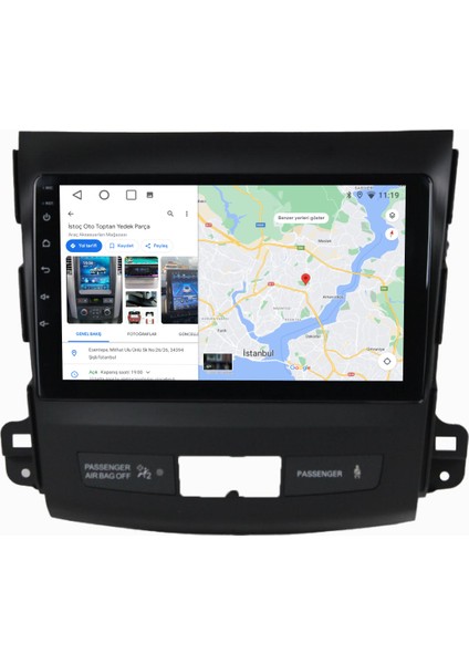 Mitsubishi Outlander Android Carplay Multimedya 2008-2012 6gb Ram + 128GB Hafıza + 4 Çekirdek