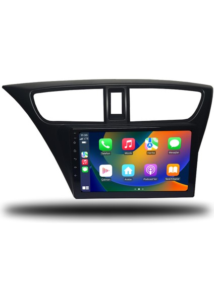 Honda Civic Hb Euro Android Carplay Multimedya 2013-2017 6gb Ram + 128GB Hafıza + 4 Çekirdek