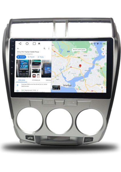 Honda City Android Carplay Multimedya 2009-2012 Manuel Klima 4gb Ram + 64GB Hafıza + 4 Çekirdek