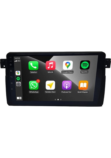 Bmw E46 Android Carplay Multimedya 1999-2005 6gb Ram + 128GB Hafıza + 4 Çekirdek