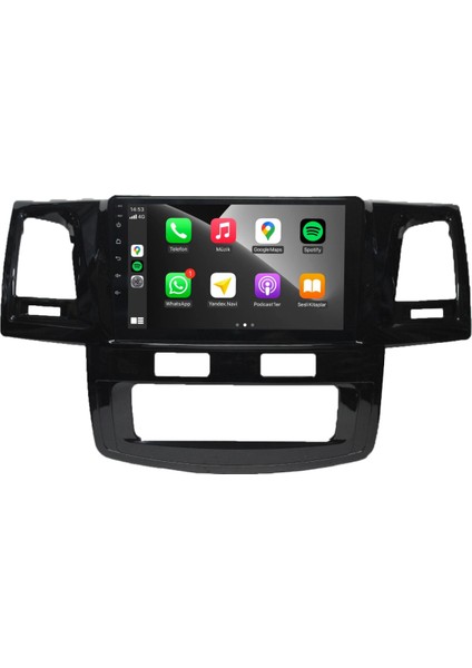 Toyota Hilux Android Carplay Multimedya 2005-2008 Dijital Klima 6gb Ram + 128GB Hafıza