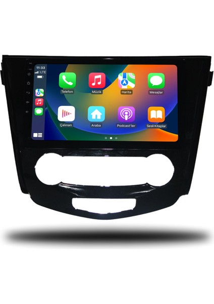Nissan X-Trail Android Carplay Multimedya 2014-2021 Manuel Klima 6gb Ram + 128GB Hafıza + 4 Çekirdek