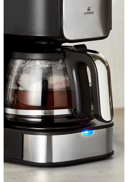 C / F Coffee Brew Inox 2 In 1 Aroma Özellikli Filtre Kahve ve Çay Demleme Makinesi Cam 0-1 L 50 Hz